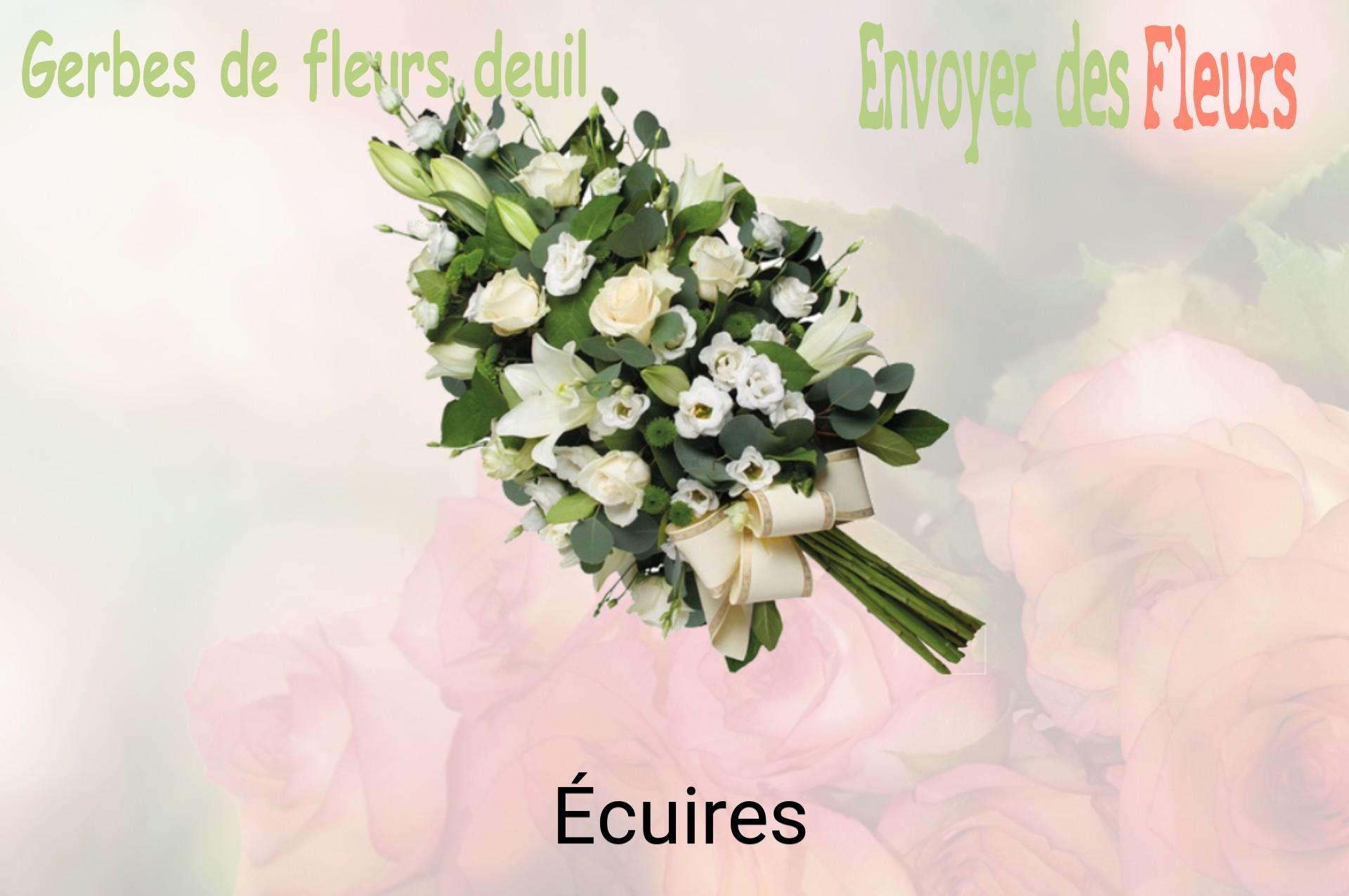 Gerbe de fleurs de deuil livrée à Écuires